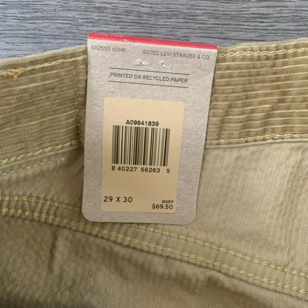 Leviāsā Low Pro Corduroy Jeans - Size 29x30 - Light Brown - NWT - Picture 11 of 11